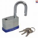 Faithfull Padlock Laminated Steel 3 Keys 50mm