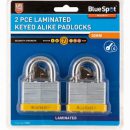 BlueSpot Laminated Padlock Keyed Alike 50mm (2)