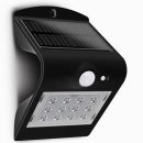 Luceco Solar Guardian Wall Light with PIR Black 1.5watt