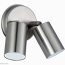 Luceco LED Stainless Steel Twin Head Wall Light 8watt