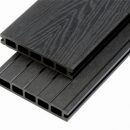 Cladco Hollow Deck Board Woodgrain Charcoal 25x150mm x 4mtr