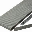 Cladco Hollow Deck Board End Trim Stone Grey