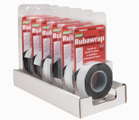 0822255TR6BK.jpg Ultratape Rubawrap Self Amalgamating Tape Black 5mtr x 25mm - Image 1