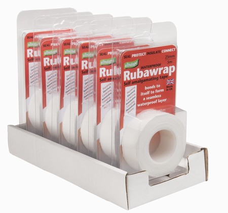 0822255TR6WH.jpg Ultratape Rubawrap Self Amalgamating Tape White 5mtr x 25mm - Image 1