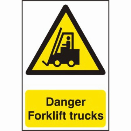 DANGER.jpg Sign - Danger Forklift Trucks 400x600mm - Image 1