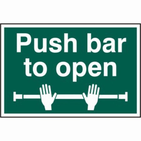 f603cfad-6a9d-4a58-a9a6-e4a63647ea73_1.jpg Sign - Push Bar To Open (200x300) - Image 1
