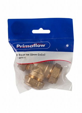 90001195_IP.jpg Primaflow Compression Equal Tee 22mm - Image 1