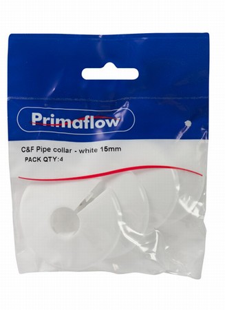 90011258_IP.jpg PrimaPack Pipe Collars White 15mm (4) - Image 1
