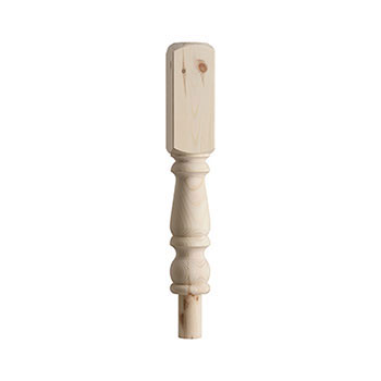 CMN202P-PLAIN-NEWEL-TURNINGS-PINE.jpg Benchmark Pine Turned Newel Top 91x91x595mm - Image 1