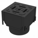 ACO HexDrain Corner Unit Black Plastic Grate