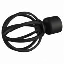 Colorail Curtain Finial Cage Orb Matt Black