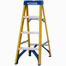 Werner Fibreglass Swingback Stepladder Trade 4 Tread