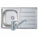 Prima 1 Bowl Compact Inset Stainless Steel Sink & Tap Pack