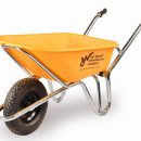 Walsall Phoenix HDPE Wheelbarrow Yellow 120ltr