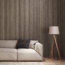 Acoustic Slat Wall Panel Walnut 2400x605x22mm