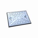 Manhole Cover Galv 600x450mm Plastic Frame Pedestrian