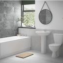 2 Go Modern Full Suite with Bath, Taps & Waste Chrome