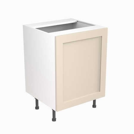 FKKH0635.jpg Kitchenkit Shaker Base Unit Sink 600mm - Matt Cashmere - Image 1
