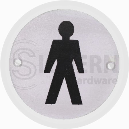 242208.jpg Sichern Circular Sign-Male 76mm Satin - Image 1