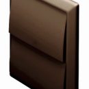 Domus System 100 Wall Outlet with Gravity Flaps Brown