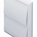 Domus System 100 Wall Outlet with Gravity Flaps White