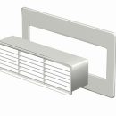 Domus Supertube 125 Airbrick with Damper & Wall Plate White