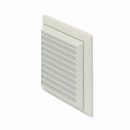 Domus Easipipe 125 Louvred Grille with Flyscreen White