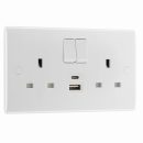 BG Nexus Moulded Switched Socket with USB-A & USB-C 2 Gang