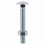 Timco Carriage Bolt & Hex Nut - BZP M10 x 120mm (Pack of 2) - Image 2
