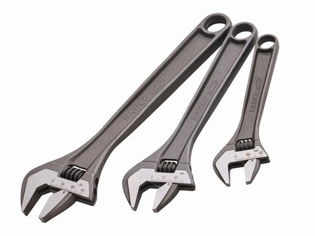 XMS26ADJ3.webp Bahco 3 Piece Adjustable Wrench Set - Image 1