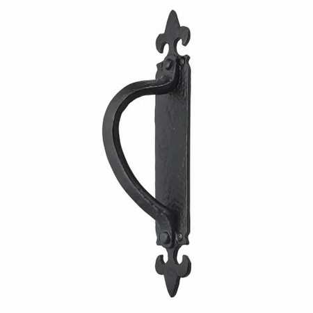 4252-lh.webp Old Hill Ironworks Fleur Dlys Pull Handle Black Antique (LH) - Image 1