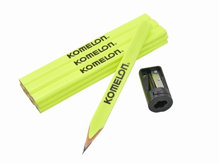 XMS26PENCILS.webp Komelon Carpenters Pencils & Sharpener Set - Image 1