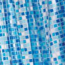 Croydex Blue Mosaic PVC Shower Curtain 1.8 x 1.8mtr