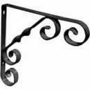 Scroll Bracket Black 15 x 15cm