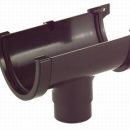 Roundstyle Gutter Running Outlet Black