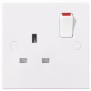 BG Square Edge Switched Socket SP 1 Gang