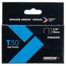 Arrow T50 Stainless Steel Staples 10mm (1000)