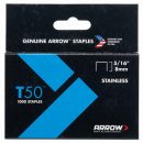 Arrow T50 Stainless Steel Staples 8mm (1000)