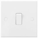 BG Square Edge Light Switch 1 Gang 1 Way