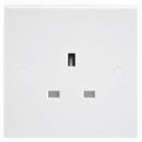 BG Square Edge Unswitched Socket 1 Gang