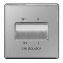 BG Flatplate Fan Isolator Brushed Steel