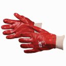 OX Red PVC Knit Wrist Gloves – Size 9 (L)