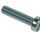 Cheese Head Slotted Machine Screw BZP M4 x 12mm