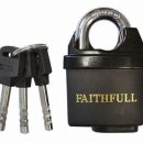 Faithfull Padlock Brass PVC Coated 50mm