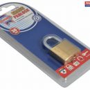 Faithfull Padlock Brass 3 Keys 30mm