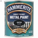 Hammerite Metal Paint Satin Black 750ml